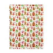 Parent's Choice 30" x 36" Gingerbread Plush Baby Blanket, White