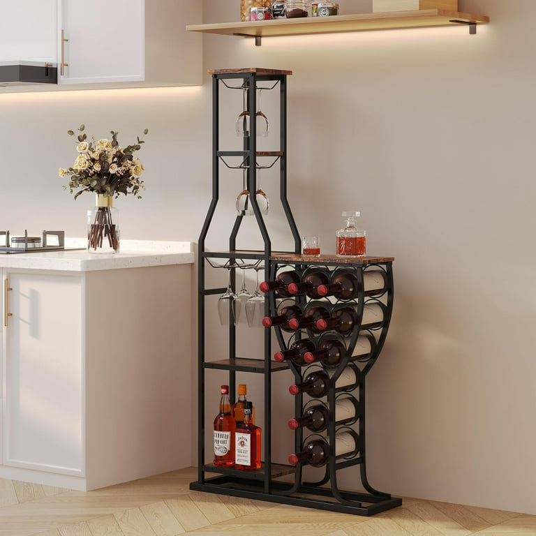 Bakers rack with wine bottle holder shop