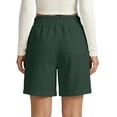 thumbnail image 2 of DHFJKG Womens Linen Shorts High Waist Casual Summer Loose Fit Drawstring Shorts With Pockets Beach Stylish Bottoms, 2 of 5