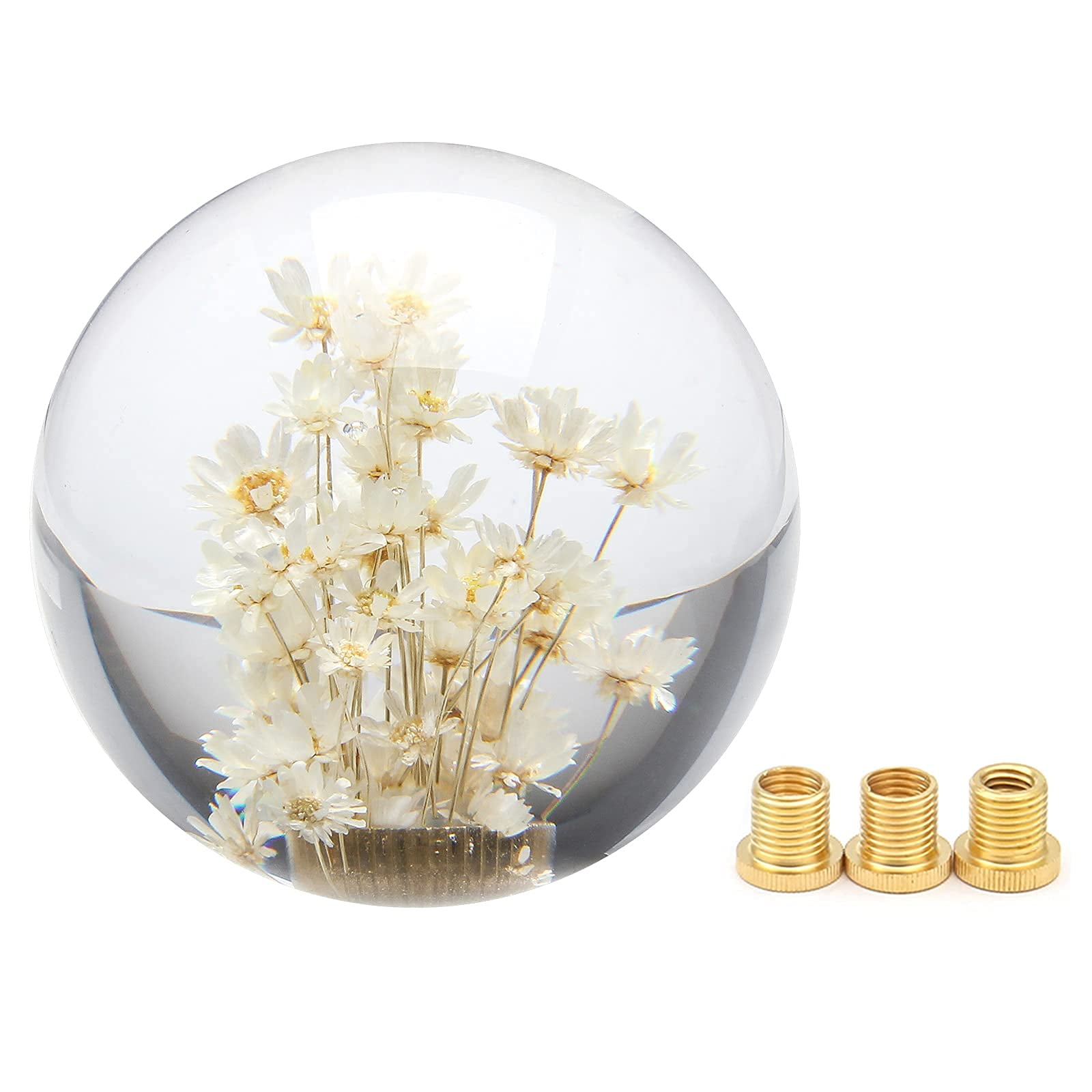 Top10 Racing Transparent Ball Shift Knob Daisy Flower JDM Style Gear