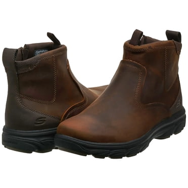 Skechers USA Bottes Chukka Resment Korver pour Hommes, Marron Foncé, 9 m US