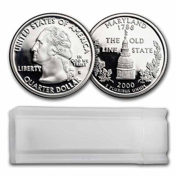 2000-S Maryland Statehood Quarter 40-Coin Roll Proof (Silver)