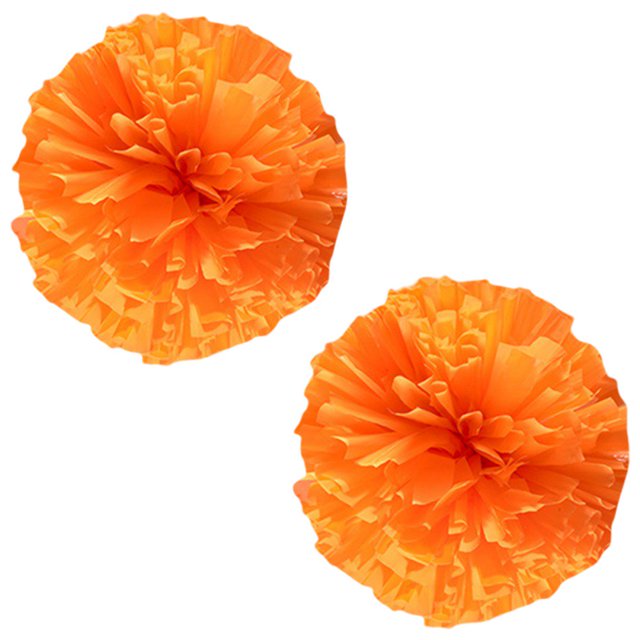 PENGXIANG 2 Pack Pompons de Cheerleading avec Poignée Baton pour Sport d'Équipe Danse Enfants Adultes