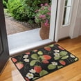 thumbnail image 2 of Red Strawberry Plants Fruit Leaf Black Pattern Door Rugs,Washable Non Slip Door Mats Indoor,Decorative Door Mats,Entry Mat Indoor for Entrance,Bedroom,Kitchen,Bathroom,30"x17", 2 of 6