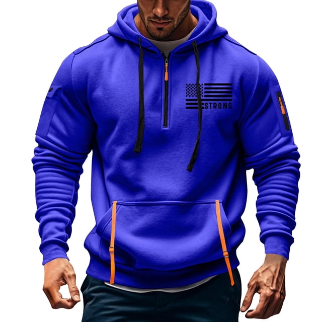 Fiudx Sudadera para Hombre, Elegante Sudadera con Capucha, Tejido de Poliéster Resistente, Manga Larga Informal, Diseño Multibolsillos, Uso Diario, Estilo Deportivo Moderno, Se Recomienda Lavar a Man