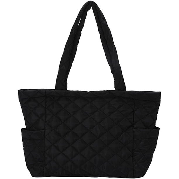 CoCopeaunt Quilted Tote Bags for Women Lightweight Puffer Padding Shoulder Bag Large Nylon Tote