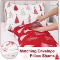 thumbnail image 4 of BLEUM CADE 3 Pieces Christmas Duvet Cover King Size,Xmas Tree Comforter Cover Set with Zipper Closure Christmas Cover with Zipper Closure Soft Bedding Sheet Set,Red, 4 of 7