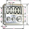 thumbnail image 2 of Etradewinds Elegant Stainless Steel Digital Kitchen Timer (Silver 6 Pack), 2 of 7
