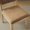 thumbnail image 5 of Ktaxon 2 PCS Dining Chairs, Farmhouse Padded Chairs, Rattan Upholstered Seating for 2, Solid Rubber Wood, Natural Whiskey, 5 of 6