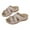 Beige, variant on Dpityserensio Summer Ladies Fashion Slippers Women's Flower Slope Heel Sandals Casual Wear Shoes Brown 9.5(43)