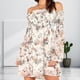 thumbnail image 5 of Women Summer Strapless Dress Long Ruffle Sleeve Off The Shoulder Beach Cover-up, 5 of 5