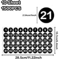 thumbnail image 2 of Number Stickers, Consecutive Number Stickers 1-50, 10 Sheets Round Number Labels, Black Small Number Stickers Vinyl Number Decals for Office, Classroom, Storage, Inventory, Indoor, Outdoor, 1 inch, 2 of 7