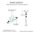 thumbnail image 5 of Rosec Jewels 4 CT Asscher Cut Moissanite Solitaire Women with Lab Created Black Diamond, 10K White Gold, US 8.50, 5 of 8
