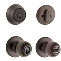 Kwikset 690 Polo Keyed Entry Knob And Sgl Cyl Deadbolt Combo Pack in VB