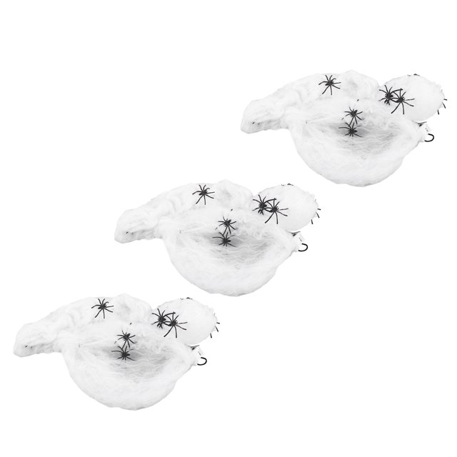 Suministros para fiestas de Halloween, 3 piezas de tela de araña artificial, tela de araña, decoración de Halloween, eficiencia óptima