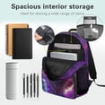 thumbnail image 3 of Yspwyqan Galaxy Wolf Backpack Set 4Pcs with Lunch Box Pencil Case Water Bottle, Cosmic Nebula Lightweight Boys Backpack Set for Elementary Middle School Hiking, 3 of 7