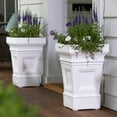 thumbnail image 4 of Step2 Atherton 2 Pack White Planter Boxes, Resin,15" x 15" x 24", 4 of 25