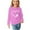 Pink, variant on Zwiiyzr Toddler Baby Girl Long Sleeve Sweatshirt Crew Neck Tops Basic Solid Color Sweater Shirts Kid Fall Clothes 3-14 Years Olive Green