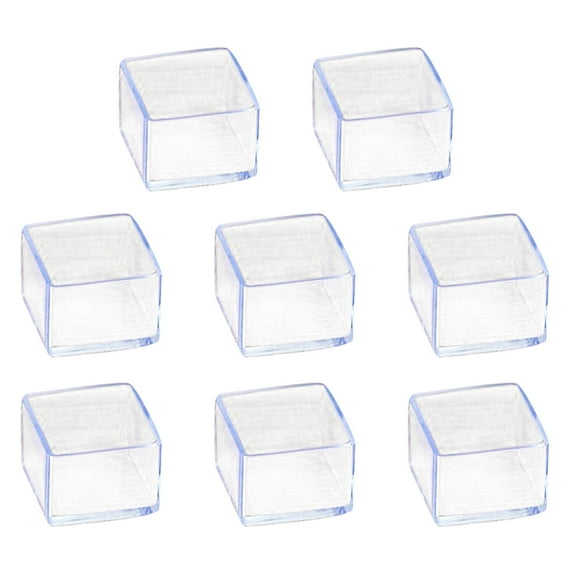 Riforla Chair Leg Floor Protectors 8pcs Stretchable Transparent Clear Silicone Table Furniture Leg Feet Tips Covers Caps Scratches Wood Floor Protector Chair Leg Cap Furniture Protection