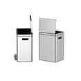 thumbnail image 2 of Kojooin 10.5 Gallon Dual Compartment Trash Can, Stainless Steel Step Pedal Garbage Bin with Removable Inner Buckets, 2 of 8