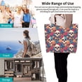 thumbnail image 4 of Yiaed colorful Skull rose Print Handbag for Women Tote Purse Shoulder Bag Large Fashion Hobo Purse Handbag Shopping Tote, 4 of 5