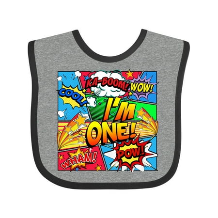 

Inktastic I m One Comic Book Gift Baby Boy or Baby Girl Bib