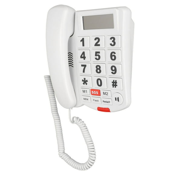 Loewten Big Button Phone,LD‑265CID Big Button Corded Phone One Touch Dial Hands Free Caller ID Telephone For Hearing Impaired Seniors,Corded Landline Telephone