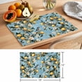 thumbnail image 6 of Lemon Flowers Placemats Set of 12 Country Bird Plant Watercolor Blue Summer Place Mats Indoor Wipeable Table Mats Washable Cloth Dining Table Placemats for Kitchen Holiday Party Home Decor 13x19 Inch, 6 of 9