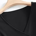 thumbnail image 5 of ZJXFGS Classy Tops For Women Ruched Tops For Women Womens Tops Casual Fashion Clothing Deep V Neck Tops For Women Tops For Women Women Ruched T Shirts Wrap Shirts For Women Ruched Tops Black M, 5 of 7