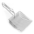 thumbnail image 2 of Pala de acero inoxidable para arena de gatos, pala de metal para limpiar cajas de arena de mascotas pequeñas., 2 of 14