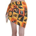 thumbnail image 2 of Bingfone Halloween Banner Symbols Women's Sarong Swimsuit Cover Ups Bathing Suit Coverups Chiffon Beach Wrap Skirts, 2 of 7