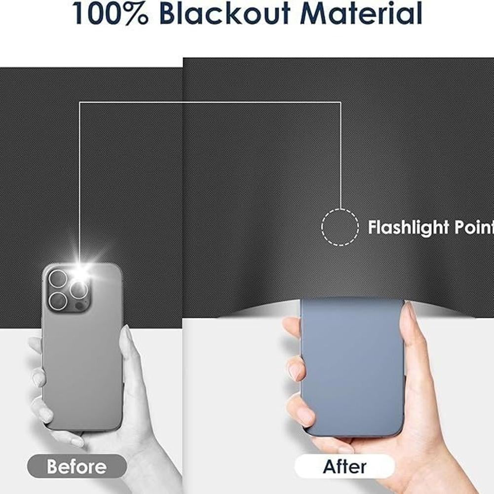 78.74 × 58.27 inches Blackout Portable Curtain Cuttable No Drill Window Shade, Temporary Room Darkening Blind for Nursery Travel RV Bedroom