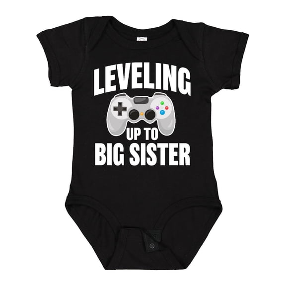 Inktastic Leveling Up to Big Sister Girls Baby Bodysuit