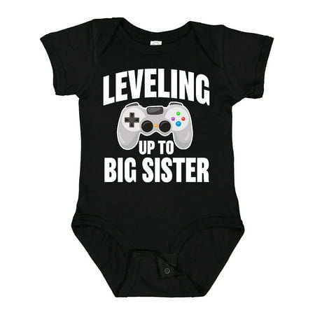 

Inktastic Leveling Up to Big Sister Gift Baby Girl Bodysuit