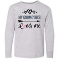 thumbnail image 3 of Inktastic My Godmother Loves Me Godchild Long Sleeve Youth T-Shirt, 3 of 5