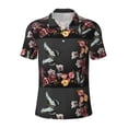 thumbnail image 2 of Daiia Butterfly with Fowers Pattern Men’s Polo Shirts,Solid Deck Shirt,Classic Fit, Breathable Cotton Polo for Casual and Sport Wear-4X-Large, 2 of 7
