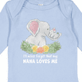 thumbnail image 4 of Inktastic I'll Never Forget That My Nana Loves Me with Cute Elephants Boys or Girls Long Sleeve Baby Bodysuit, 4 of 5