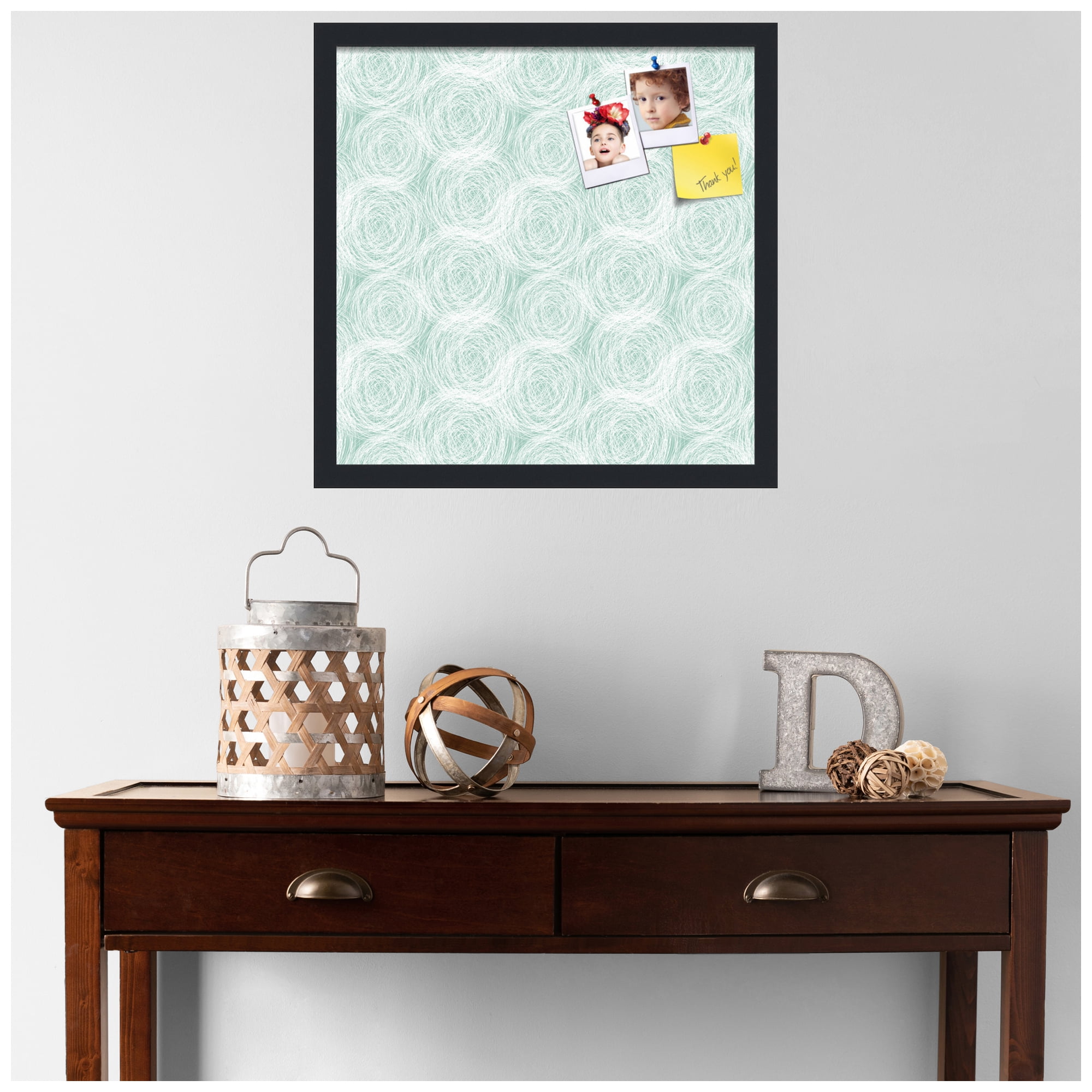 PinPix ArtToFrames 16x16 Custom Cork Bulletin Board    Poster Board Has a Fabric Style Canvas Finish, Framed in Satin Black (PinPix-1926)