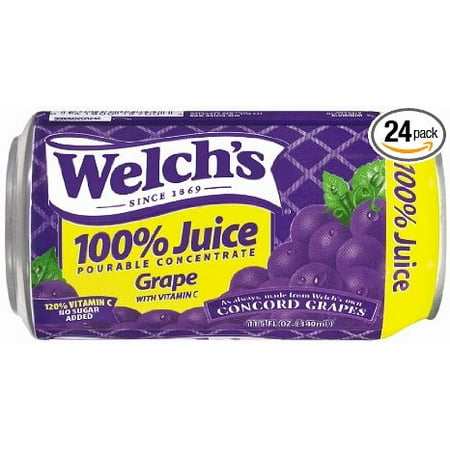 24 PACKS : Welch's Grape Drink, 11.5-Ounce Cans (Best Grape Juice To Drink)