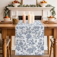 thumbnail image 2 of Table Runners 90 Inches Long Dress Scarves, Blue Flower Farmhouse Coffee/Dining/Kitchen Table Decor Table Runner for Living Room, Vintage Farmhouse Boho Leaf Spring Summer 13x90 Inch, 2 of 9