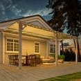 thumbnail image 4 of YODOLLA 12' x 16' Hardtop Gazebo Outdoor Aluminum Pergola ​For Garden, Patio, Backyard-​White, 4 of 8