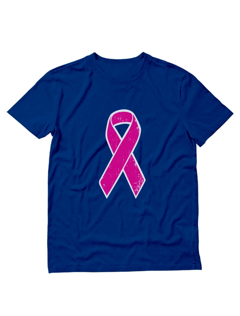 Tstars Mens Breast Cancer Awareness Shirts Distressed Pink Ribbon