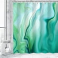 thumbnail image 2 of Cortina de ducha verde menta, cortinas de ducha de mármol, cortina de ducha abstracta para baño, juego de cortina de ducha de mármol verde acuarela con 12 ganchos, 72 x 84 pulgadas, 2 of 6