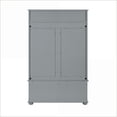 thumbnail image 4 of Entryway Hall Tree with Shoe Rack Bench, Coat Hooks & Open Shelves | Modern Classic Gray | MDF | Coat Racks, 4 of 20