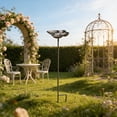 thumbnail image 4 of Fwttom Bird Feeder, Iron Ground Mounted Decorative Feeders, Wild Bird Feeders for Outdoors Garden, Patio & Backyard, Black, 4 of 6