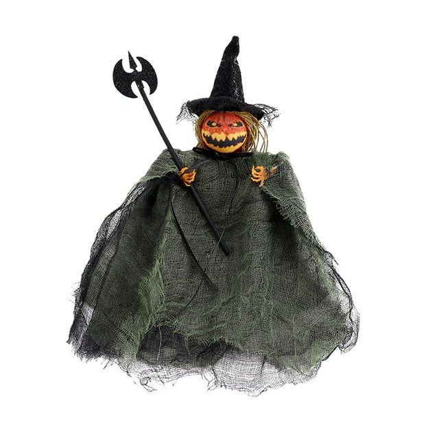 Colgante de muñeca de calabaza de Halloween, decoraciones de Halloween, adorno, Mini juguetes, colgante para oficina, vacaciones, sala de estar, verde Macarena Colgante de muñeca de Halloween