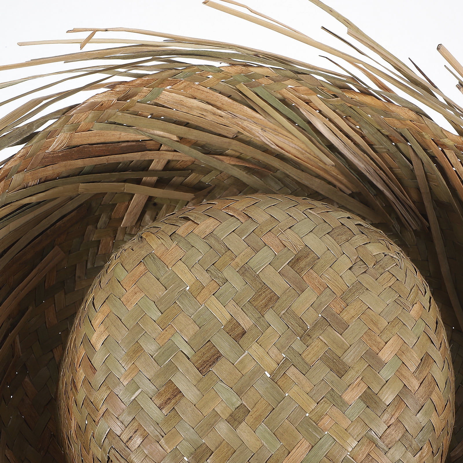 Troglfold woven hat Beach Straw Hat Woven Straw Sun Hat Hawaii Style Beach Hat Summer Hat Beach Mexican Mens Straw Hat,14.17"X14.17"X5.12"
