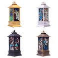 thumbnail image 4 of Christmas lantern gift decoration imitation LED lamp religious ornaments personalized furnishings night light, black, 4 of 5
