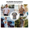 thumbnail image 6 of Daiia Round Mandala Pattern Men’s Polo Shirts,Solid Deck Shirt,Classic Fit, Breathable Cotton Polo for Casual and Sport Wear-Small, 6 of 7