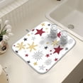 thumbnail image 7 of Ryvnso Christmas Snowflake Stars Dish Drying Mat for Kitchen Countertop 18x24 Large Dish Pad Drainer Rack Dish Sink Mats, 7 of 7